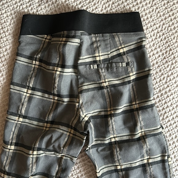 Dark grey plaid leggings, band in back, size small by SWS - Picture 3 of 3